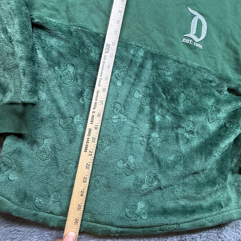 Mickey Mouse Sweatshirt Spirit Jersey Adult S Walt Disney World Green Fleece - Picture 8 of 8